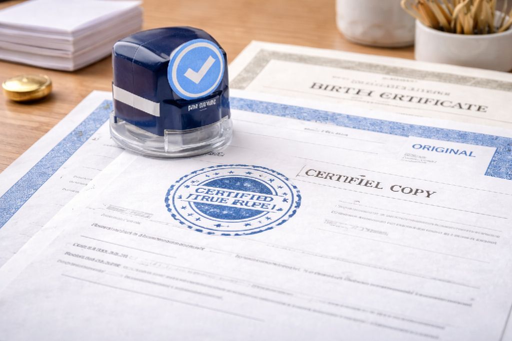 Certify True Copies of Original Documents